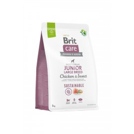 Brit Care 3 Kg Sustainable Junior Large Breed Tavuk ve Böcek